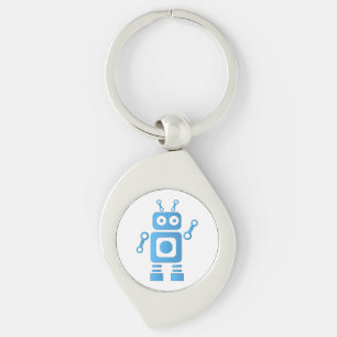 Porte-clés Robot rétro bleu