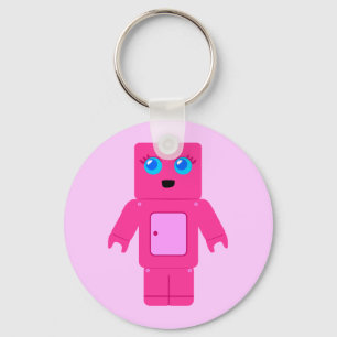 Porte-clés Robot rose