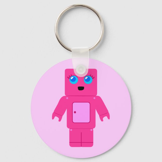 Porte-clés Robot rose (Recto)
