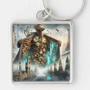 Porte-clés Robot Steampunk Imaginaire Pont mignon