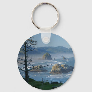 Porte-clés Roche de meule de foin, plage de canon, Orégon