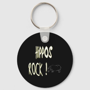 Porte-clés Roche d'hippopotames ! Porte - clé