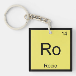 Porte-clés Rocio Nom Chimie Élément Tableau Périodique