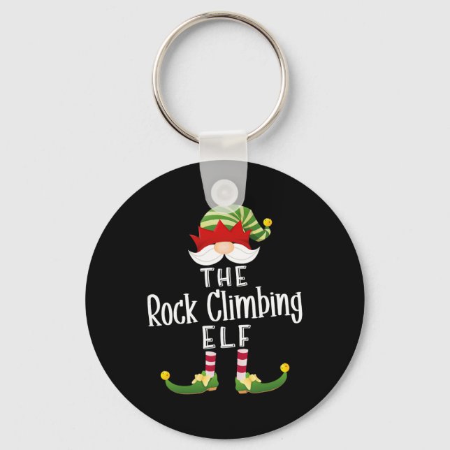 Porte-clés Rock Climbing Elf Group Christmas Funny Pajama Par (Recto)