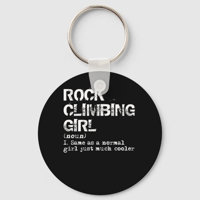 Porte-clés Rock Climbing Girl Definition Funny (Recto)