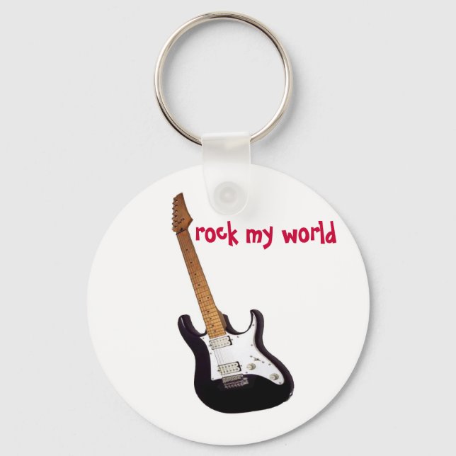 Porte-clés rock my world keychain (Recto)