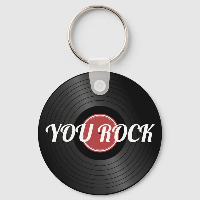 Porte-clés Rock N Roll Classic Vinyl Record (Recto)