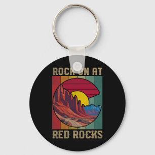 Porte-clés Rock On à Red Rocks Randonnée Extérieur Drapeau Co