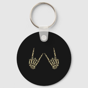 Porte-clés Rock On Rock Et Roll Skeleton Mains - Pour Concert