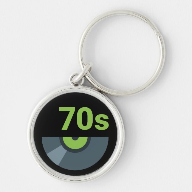 Porte-clés Rock Record des années 1970 (Devant)