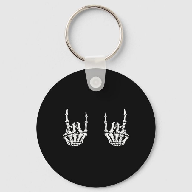 Porte-clés Rock Star Rock Skeleton Hands Rockfun Hallow (Recto)