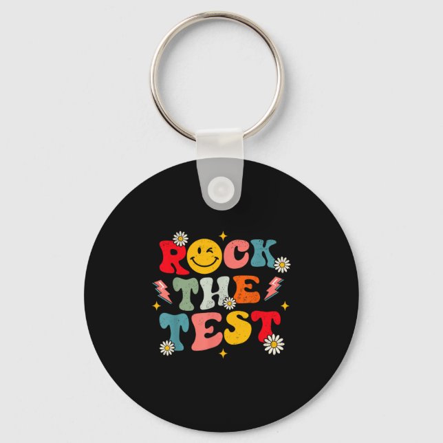 Porte-clés Rock The Test Testing Day Retro Motivational Teach (Recto)