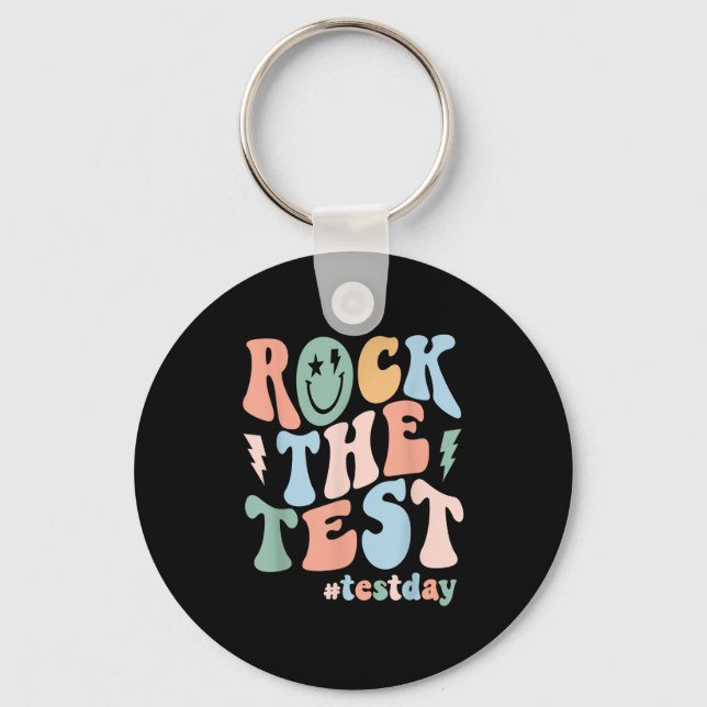Porte-clés Rock The Test Testing Day Retro Motivational Teach (Recto)