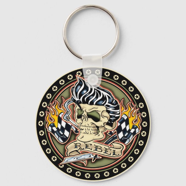 Porte-clés Rockabilly Rebel Keychain (Recto)