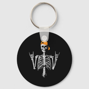 Porte-clés Rocker Skeleton Casquette Skin Cool Halloween Punk