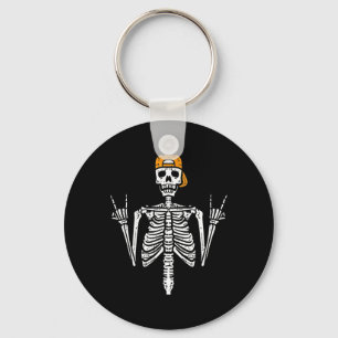 Porte-clés Rocker Skeleton Casquette Skin Cool Halloween Punk