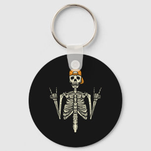 Porte-clés Rocker Skeleton Casquette Skin Cool Halloween Punk
