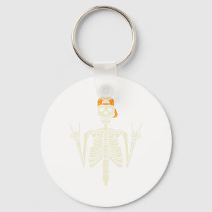 Porte-clés Rocker Skeleton Casquette Skin Cool Halloween Punk