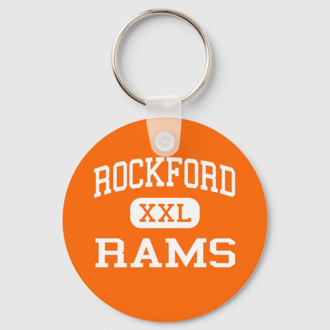 Porte-clés Rockford - Rams - Lycée - Rockford Michigan (Recto)