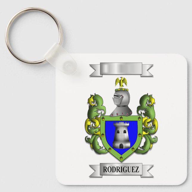 Porte-clés Rodríguez Nom et Blason (Recto)