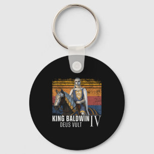 Porte-clés Roi Baldwin Iv Masque Argenté Masque Doré Médiéval