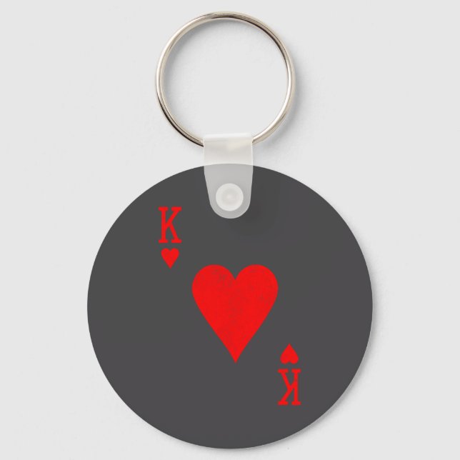 Porte-clés Roi des cœurs Ensemble Couple Saint Valentin D (Recto)