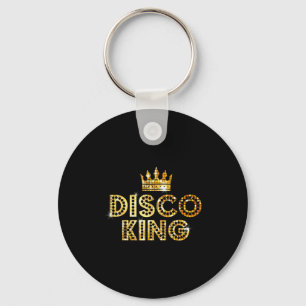 Porte-clés Roi du disco funky vintage 70s 80s pour soirées da