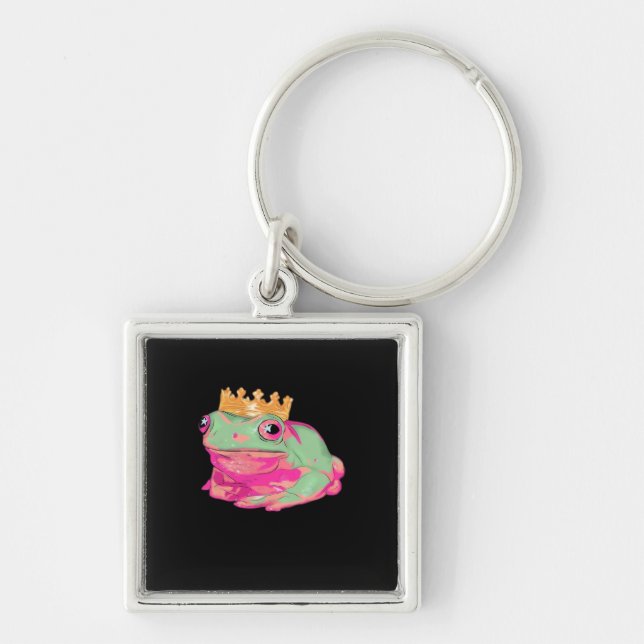 Porte-clés Roi Grenouille Funky Mème Style Classique (Devant)