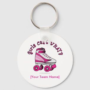 Porte-clés Roller Derby Patinage - Rose