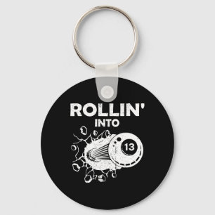 Porte-clés Rollin In 13 Billiards 13e Anniversaire Flaming Bi