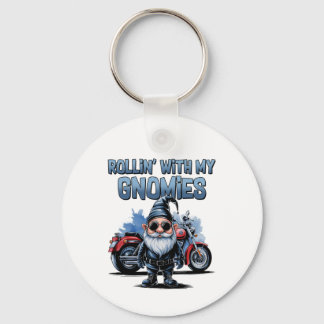 Porte-clés Rollin’ With My Gnomies Motorcycle Key Ring