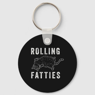 Porte-clés Rolling Fatties Chonk Amoureux des chats Cadeau Ch
