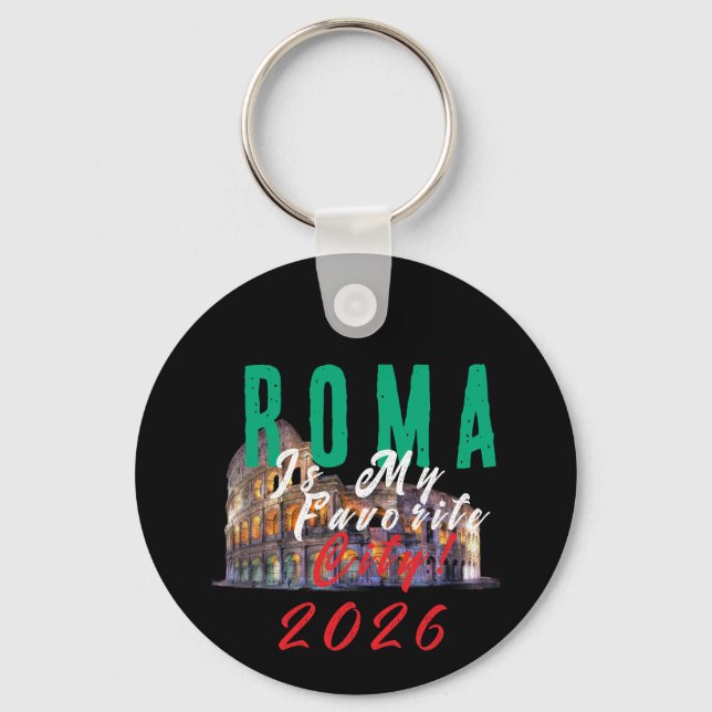 Porte-clés Roma est ma ville préférée (Recto)