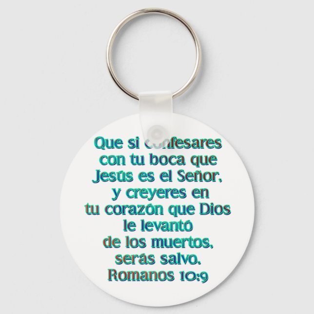 Porte-clés Romanos 10:9 (Recto)