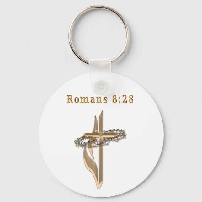 Porte-clés Romans 8:28 produits (Recto)