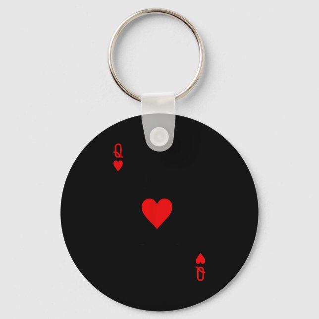 Porte-clés Romantic Couple Kiss Queen Of Hearts Ker Playing C (Recto)