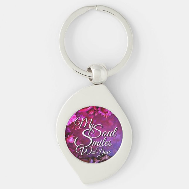 Porte-clés Romantic Quote Metal Keychain Small Valentine's (Devant)