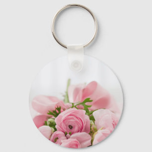 Porte-clés Romantic Wedding Love Soft Pink Flower Bouquet