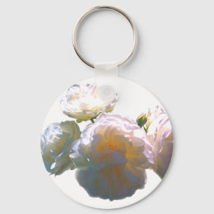 Porte-clés Romantic white, yellow, orange, golden amber roses