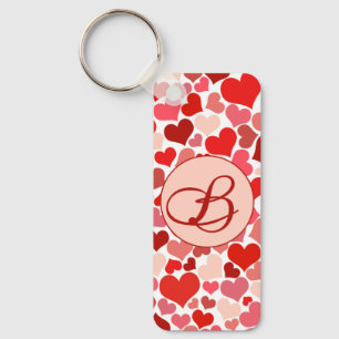Porte-clés Romantique Rouge rose Coeur amour Valentine Initia