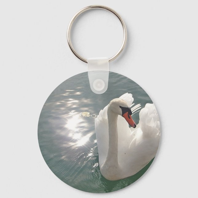 Porte-clés Romantischer weisser Schwan (Recto)