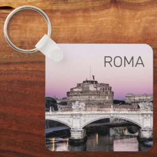 Porte-clés Rome Italie Castel Sant'Angelo Pont Sunset