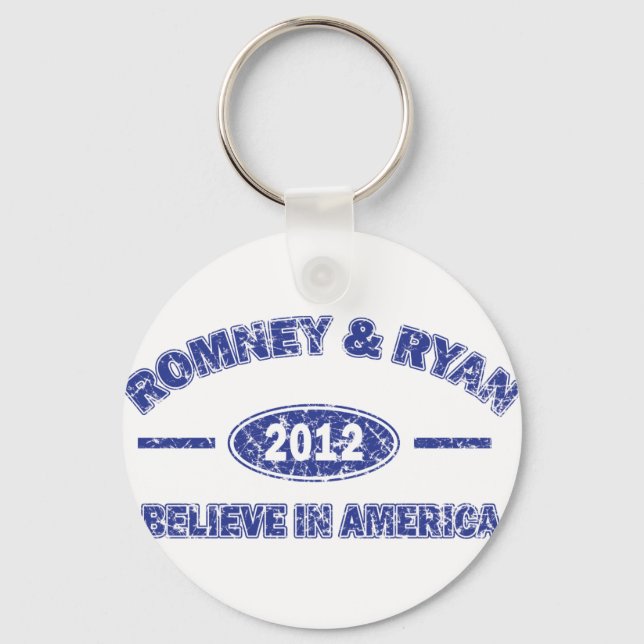 Porte-clés Romney et Ryan croient en l'Amérique (Recto)
