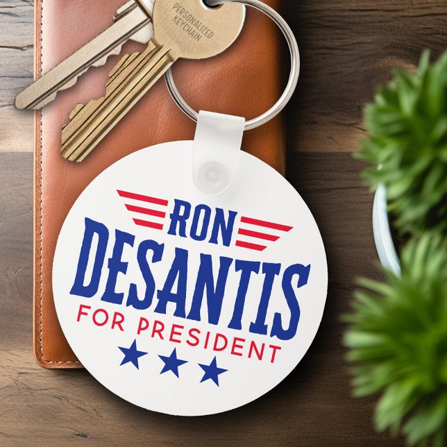 Porte-clés Ron DeSantis pour le Président 2024 - Campagne (Personalized Keychain - Ron DeSantis)