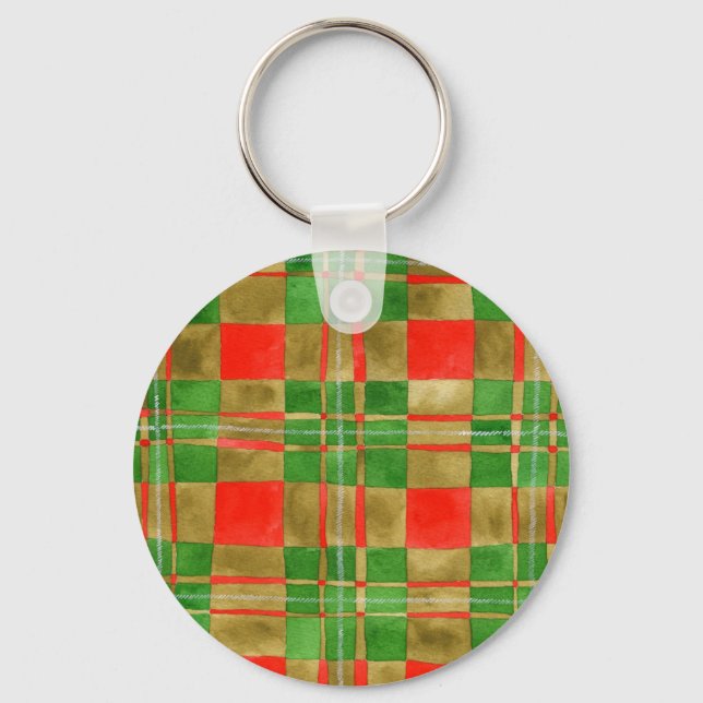 Porte-clés Rond en Aluminium MAC GREGOR TARTAN (Recto)