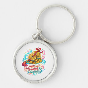 Porte-clés rond Feng Shui pièce chinoise   Porte-b