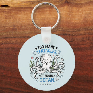 Porte-clés rond Ocean Lover à trop de tentacules