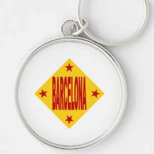 Porte-clés rond Premium BARCELONA
