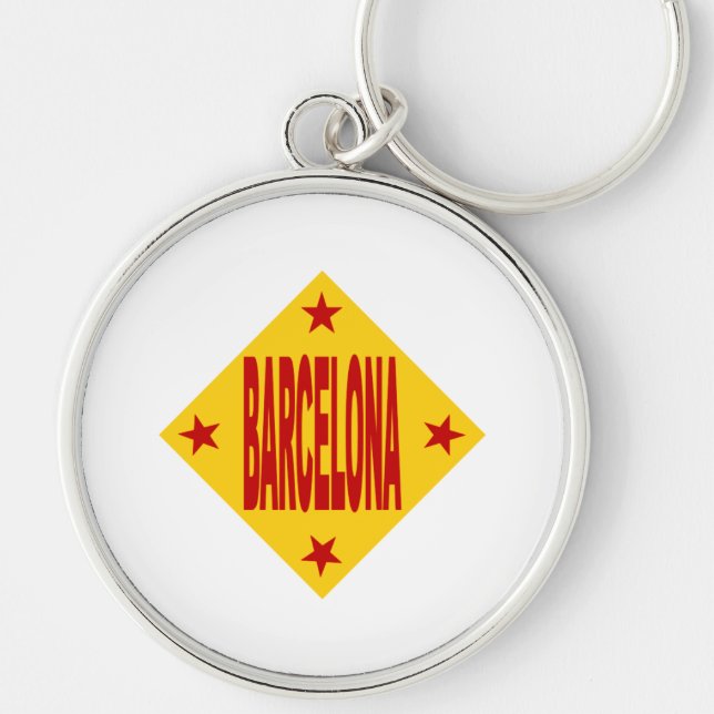 Porte-clés rond Premium BARCELONA (Devant)