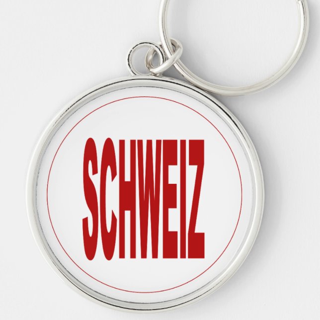 Porte-clés rond Premium SCHWEIZ (Devant)
